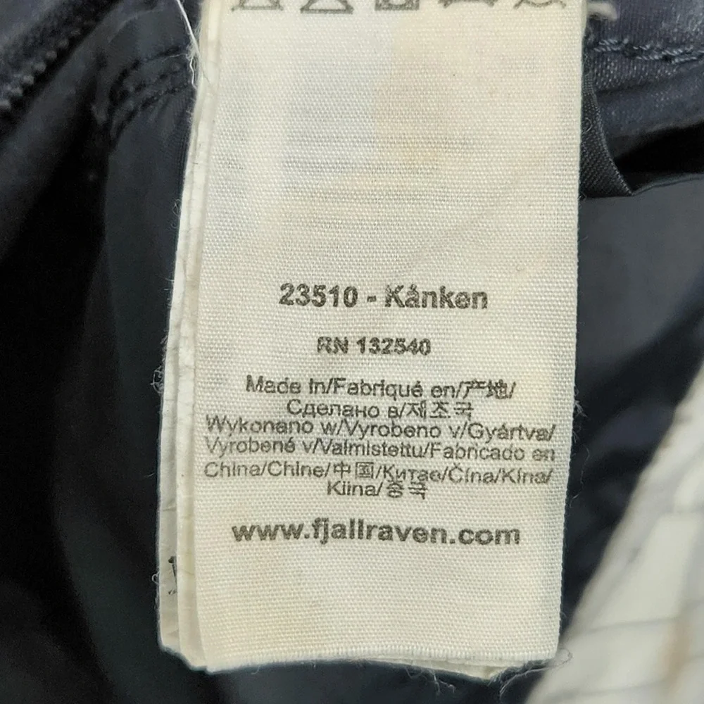 Fjallraven Gray Kanken 16L Backpack PVC Water Resistant Travel Unisex Daypack